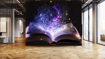 magic book dark ai art Wall mural