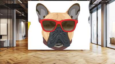 Bulldog Vector art illustration for T-shirt Wall mural