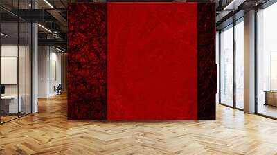   Darkened red-black background with a combination of two textures. Background for text and design. Wall mural