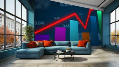 business growth graph Wall mural