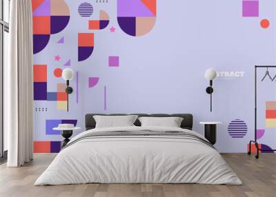 Abstract geometric flat background vector Wall mural