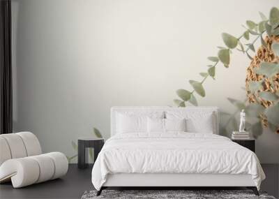 empty white space with leaf Wall mural