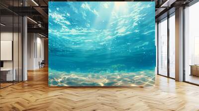 Underwater sunlight Wall mural