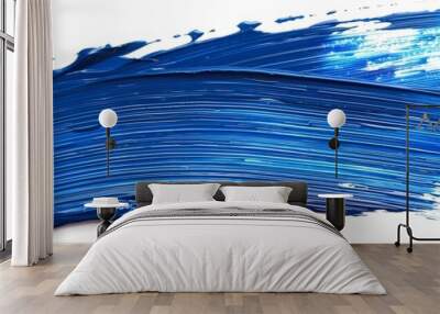 bold blue paint stroke Wall mural