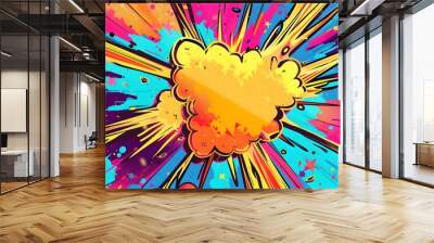 colorful comic explosion background Wall mural