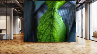 Green Leaf Tie  Wall mural