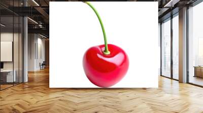 Single Ripe Cherry Wall mural