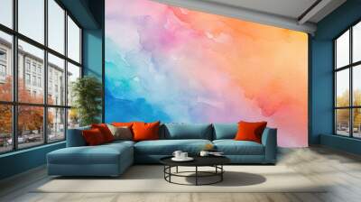 colorful watercolor paper texture, background for overlay Wall mural