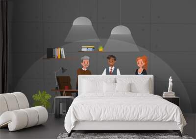 Business people meeting in office character vector design no2 Wall mural