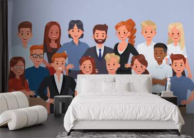 Business people working in office character vector design. no9 Wall mural