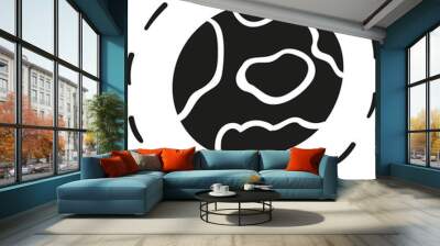 Earth globe location pin hand drawn solid style Wall mural