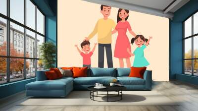 family character vector design set 9 Wall mural