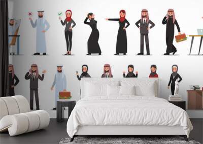 set of businessman character poses no 9 Wall mural