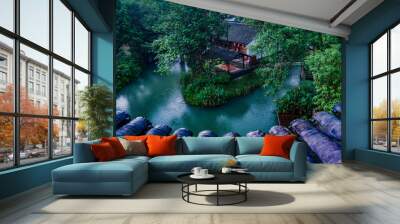 Captured in Hangzhou Xixi Wetland scenery Wall mural