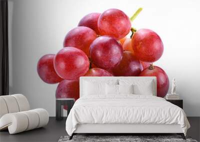 red grape isolated on white Wall mural