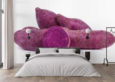 purple sweet yams isolated on white background. Wall mural