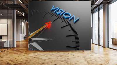 Business vision,navigate recovery,planning,strategy,mission and success concept.The compass navigate for businessmen to resume business growth in the economic crisis,Recover.3d render and illustration Wall mural