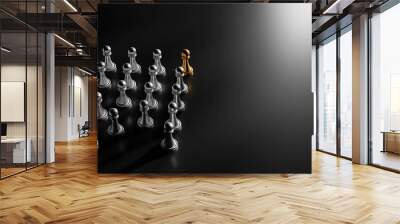 Chess board game concept for leadership and teamwork to strategy, business success concept, business competition planing teamwork strategic concept. Wall mural