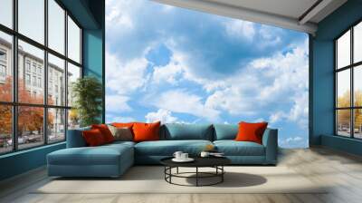 sky panorama.Panoramic shot of a beautiful cloudy sky. Wall mural