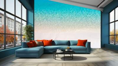 Wave of the sea on the sand beach.Tropical beach with Blue sky and clear sea. Wall mural