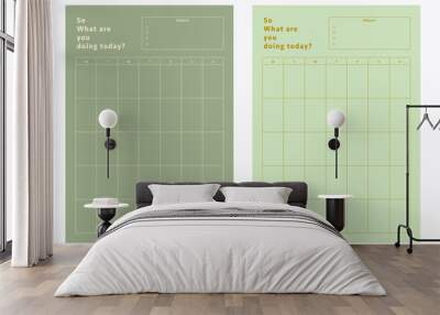 set of 2 So what are you doing today planner. (Spring) Wall mural