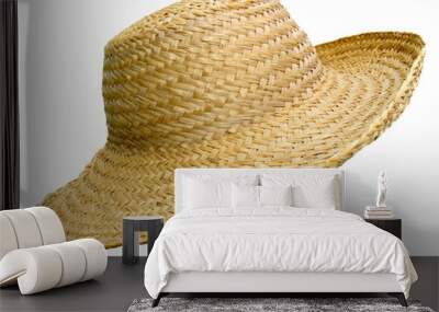 Handmade straw hat Wall mural