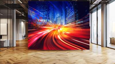 Abstract motion speed lighting background Wall mural