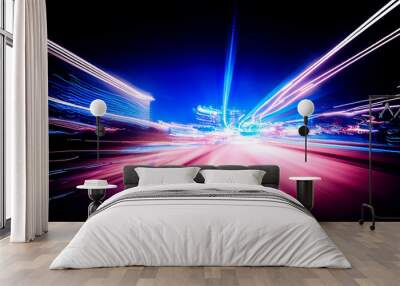 Colorful speed motion background Wall mural