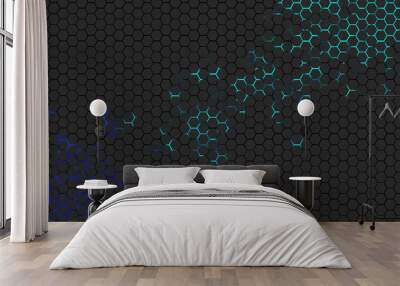 Cyber Honeycomb background Wall mural