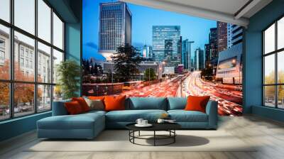 Hong Kong Cityscape at off hours Wall mural