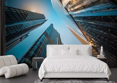 Modern architecture view from low angle Wall mural