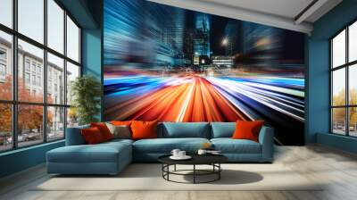 motion speed city background Wall mural