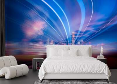 Motion speed effect in City Wall mural