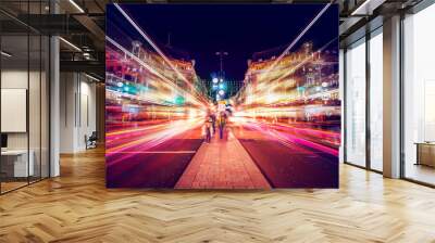 Motion Speed Light in London City Wall mural