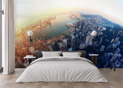 Panorama Hong Kong City Wall mural