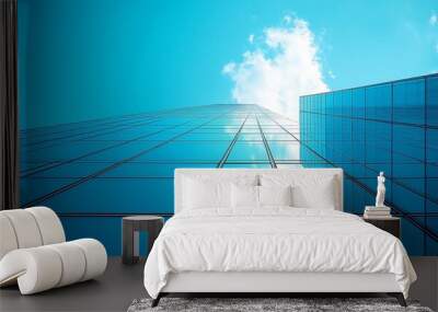 wallpaper background blue minimalistic technology banner. Wall mural