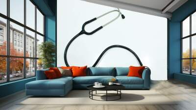 Stethoscope Isolated on the White Background Wall mural