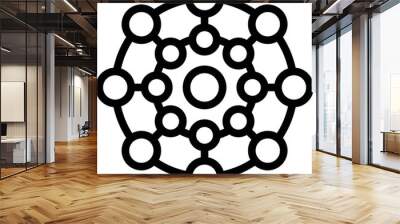 Biological formula icon outline vector. Renewable energy. Station biochar Wall mural