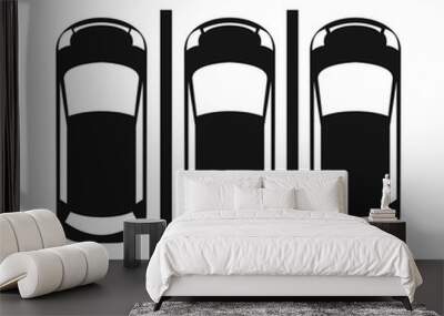 Car parking icon, simple style Wall mural