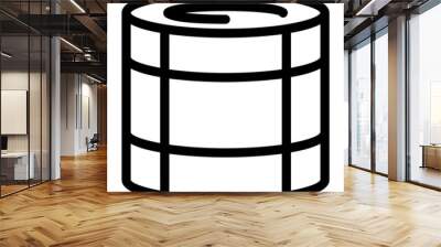 Cylinder air filter icon outline vector. Wind plant. Clean dust Wall mural