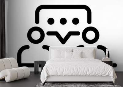 dialogue between two people icon. outline dialogue between two people vector icon for web design iso Wall mural