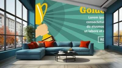 Golden award banner horizontal concept Wall mural