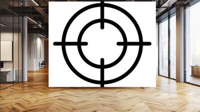 Gun target icon. Outline gun target vector icon for web design isolated on white background Wall mural