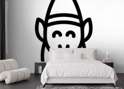 Home gnome icon. Outline Home gnome vector icon for web design isolated on white background Wall mural