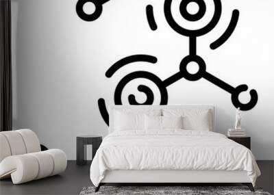 Molecular imbalance icon. Outline molecular imbalance vector icon for web design isolated on white background Wall mural