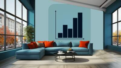 Pale blue graphic icon Wall mural