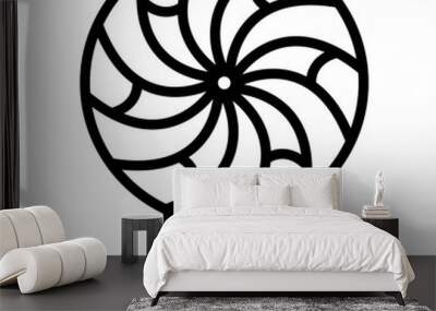 Tribal dream catcher icon. Outline tribal dream catcher vector icon for web design isolated on white background Wall mural