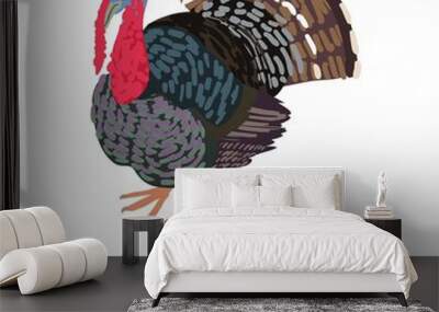 Turkey icon, isometric style Wall mural