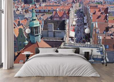 The Old town in Gdansk, Poland Wall mural