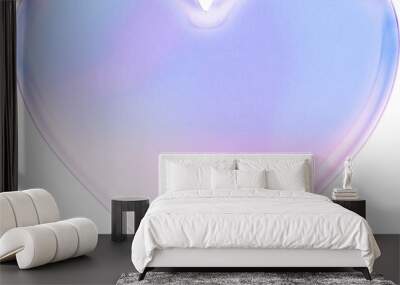 Dreamy holographic dreamy color love icon isolated 3d gloss Wall mural